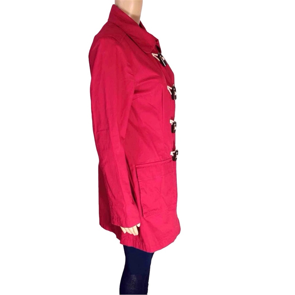 Gap Berry Pink Lightweight Toggle Button Zip Up T… - image 2